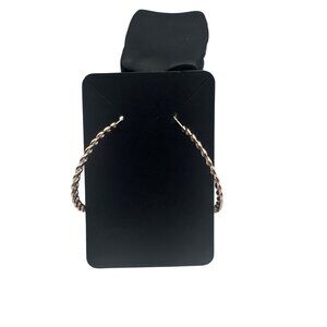 Twisted Rose Gold Hoop Earrings Lightweight Polished Finish Classic Jewelry